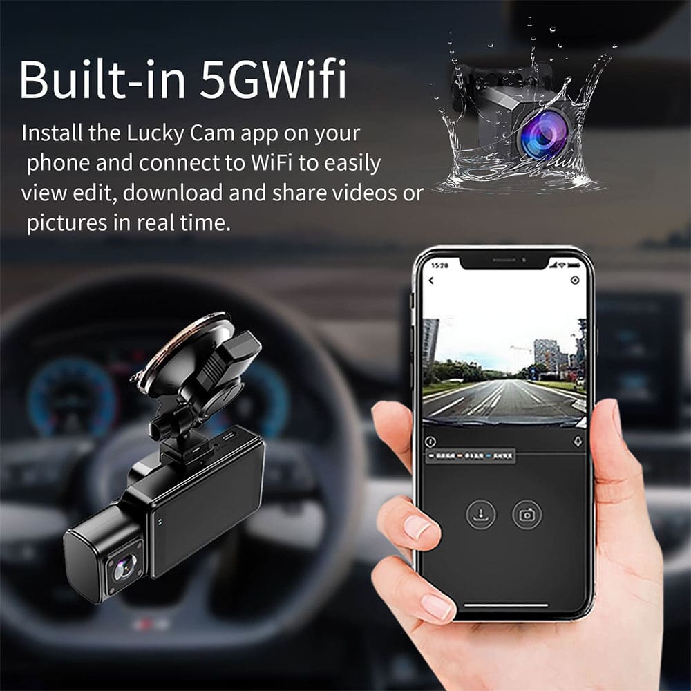 Best 3 Channel Dash Cam 2025 – 4K Dash Cam for Car, Night Vision, 256GB SD Support