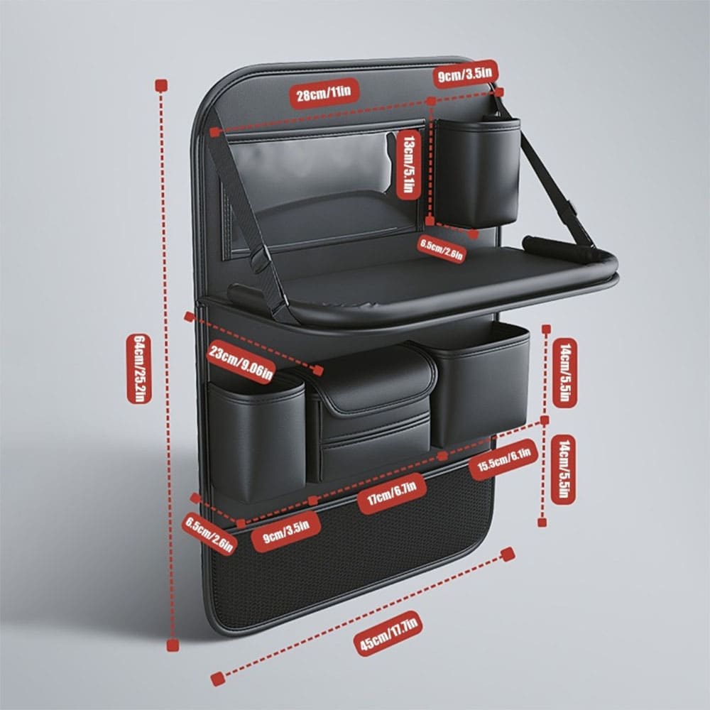 Car Back Seat Organizer – Leather Seat Organizer for Cars & SUVs
