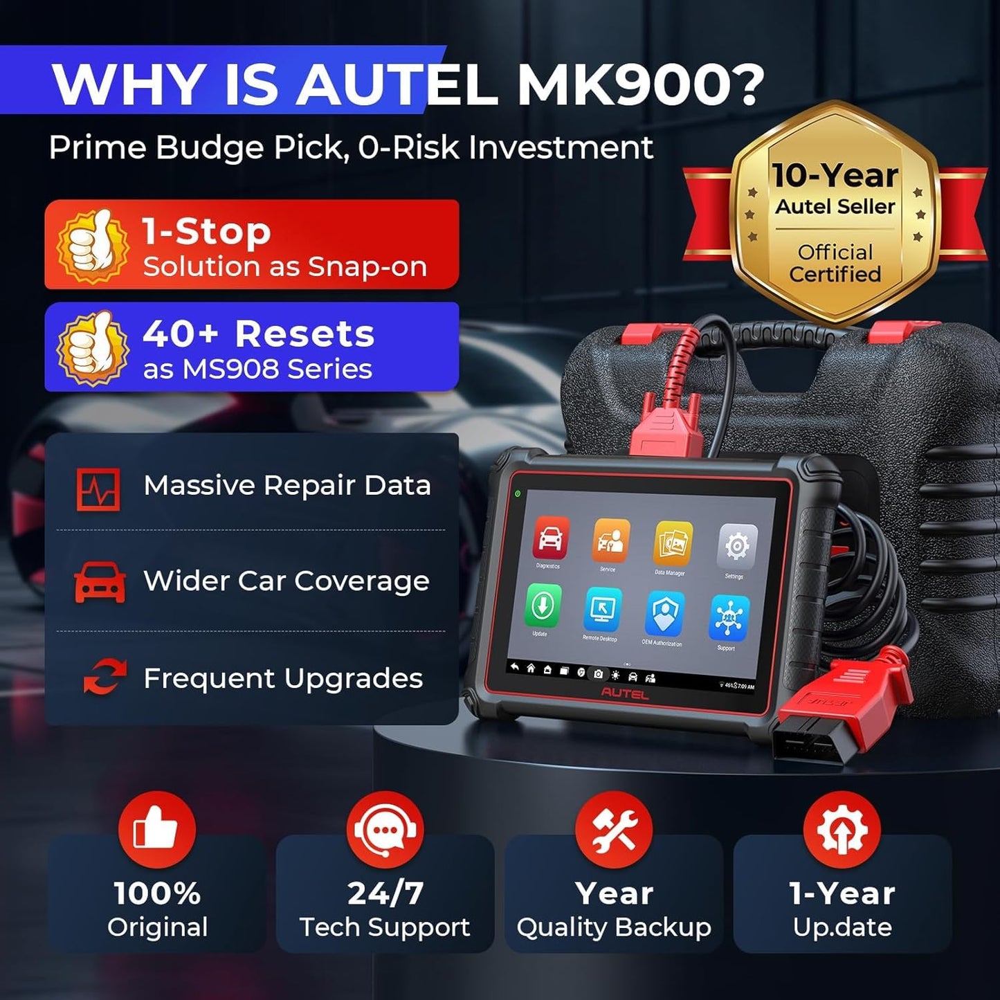 2025 Same as MK900BT Bi-Directional Scan Tool w/40+ Service