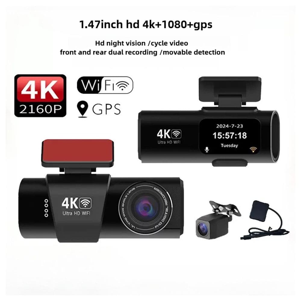 4K Dash Camera – Wi-Fi, Night Vision & Local Install Option