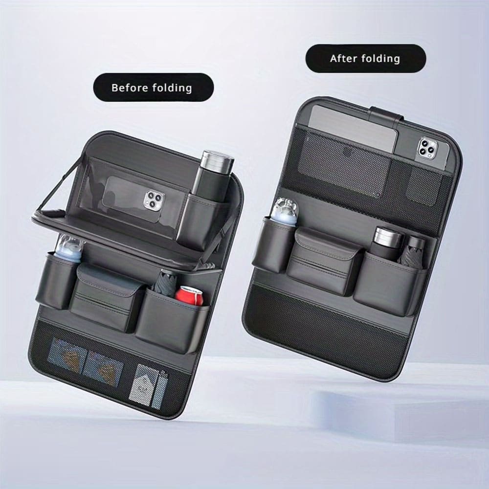 Car Back Seat Organizer – Leather Seat Organizer for Cars & SUVs