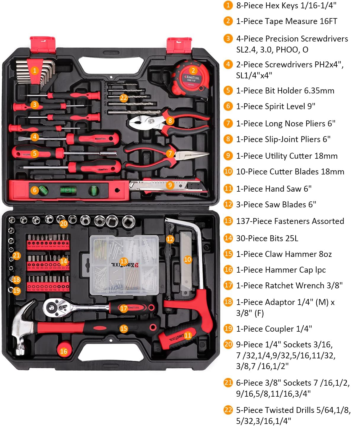 325 Piece Home Repair Tool Kit, General Home/Auto Repair Tool Set