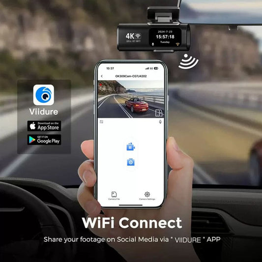 4K Dash Camera – Wi-Fi, Night Vision & Local Install Option
