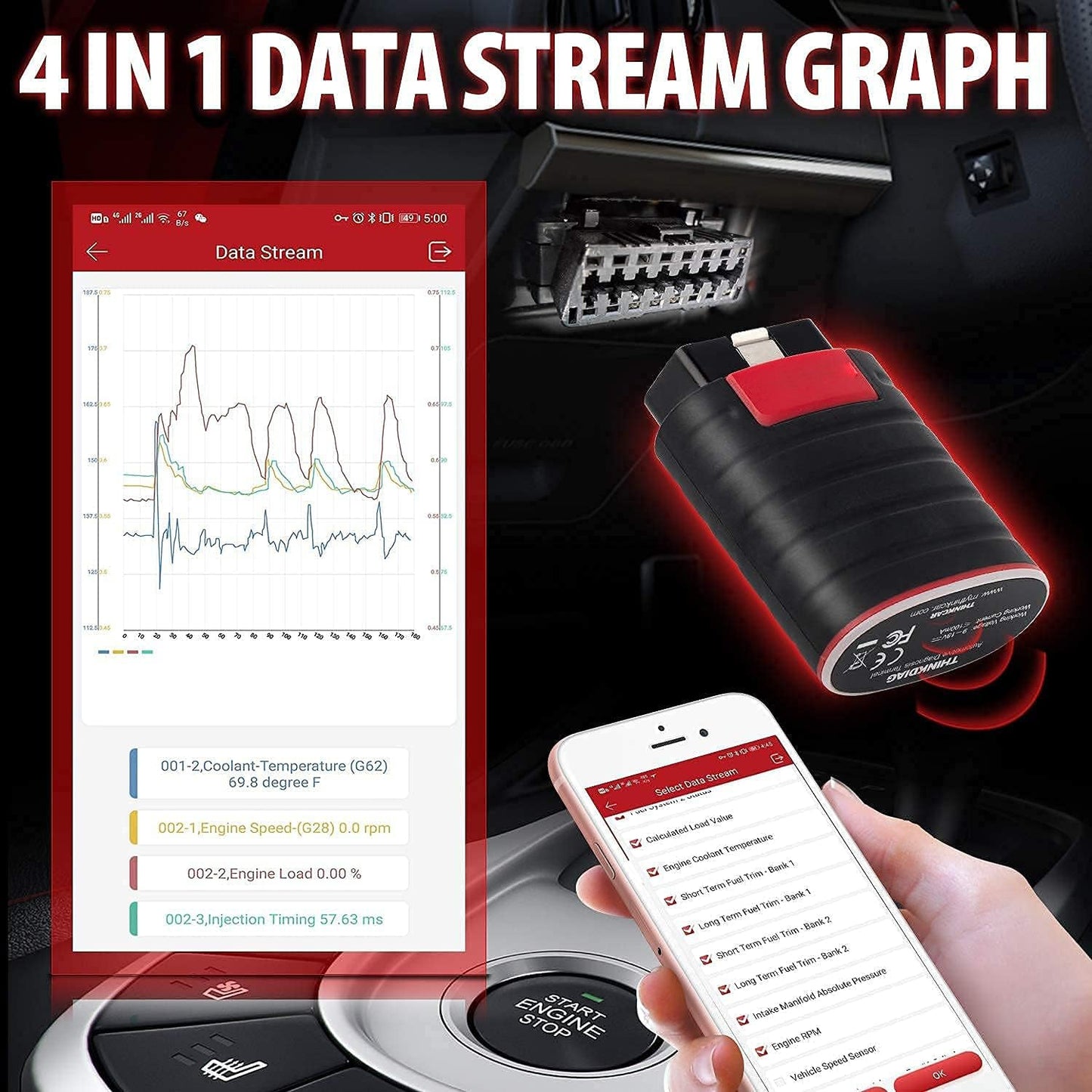 OBD2 Scanner Bluetooth, All System Bidirectional scan Tool OE Level Diagnostic Tool with ECU Coding